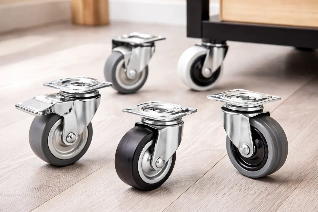 Castor Wheels for Retail Displays and Store Fixtures: Silent Rolling Options