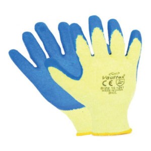 Vaultex Pack Of 6 Half Latex Coated Crinkle Finish Gloves Blue-yellow 10 Inch Bgl - Buy Online Dubai